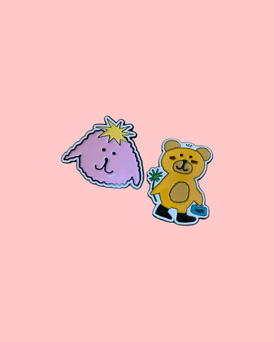 PINS oso y perro Estrella